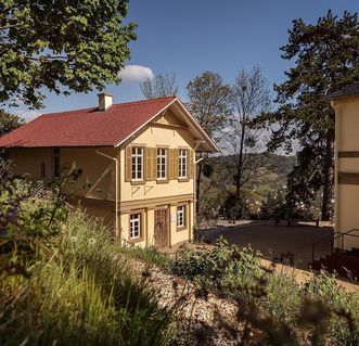 Das Psalmistenhaus unterhalb der Grabkapelle