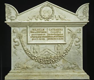 The Sepulchral Chapel on Württemberg Hill, double sarcophagus of Queen Katharina and King Wilhelm I in the crypt