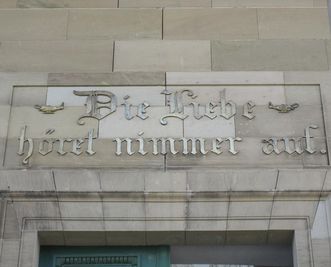 Inscription over the entrance to the Sepulchral Chapel on Württemberg Hill