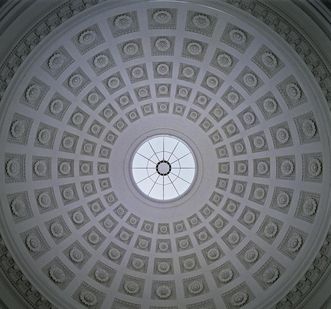 Interior view of the cupola in The Sepulchral Chapel on Württemberg Hill